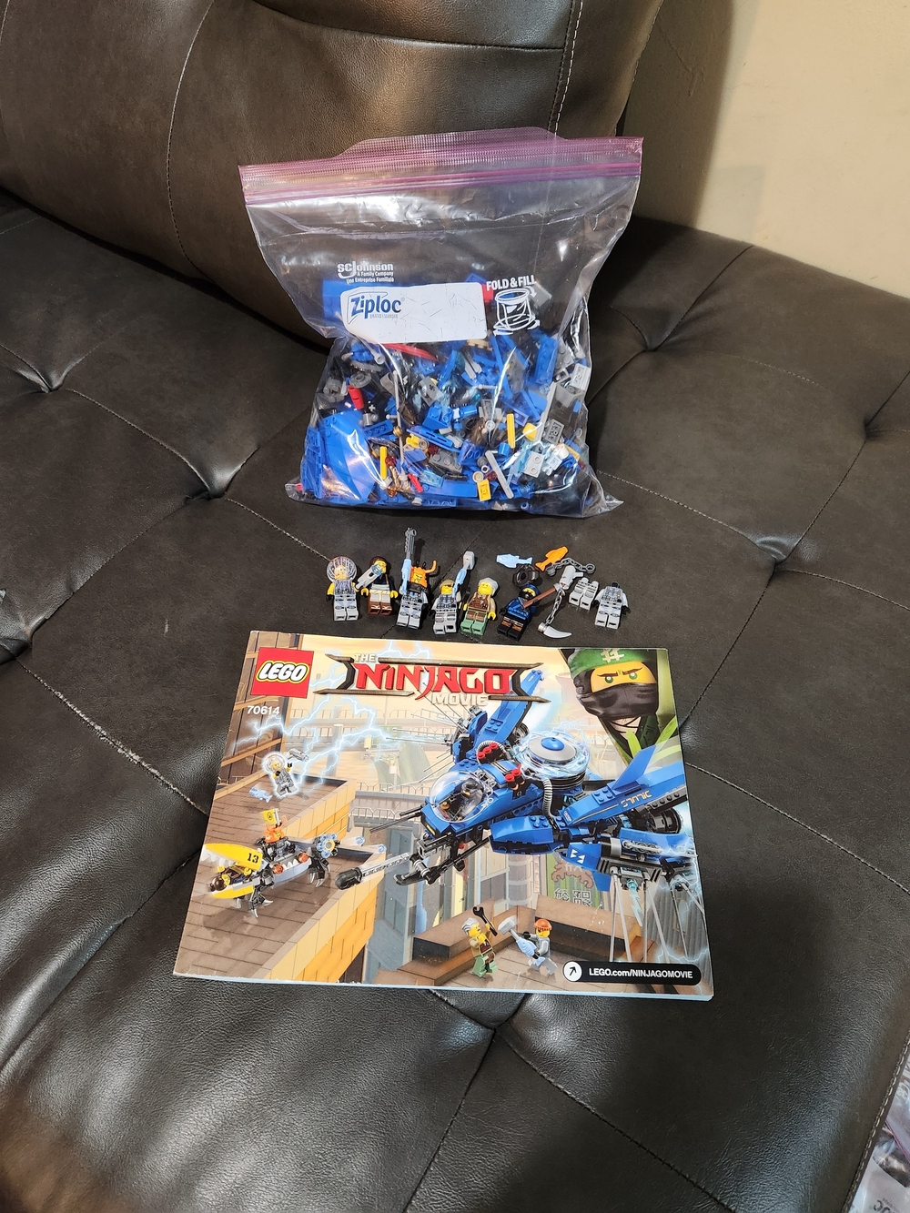 LEGO Ninjago Blue Jet Set with Minifigures Complete No Box With Extras